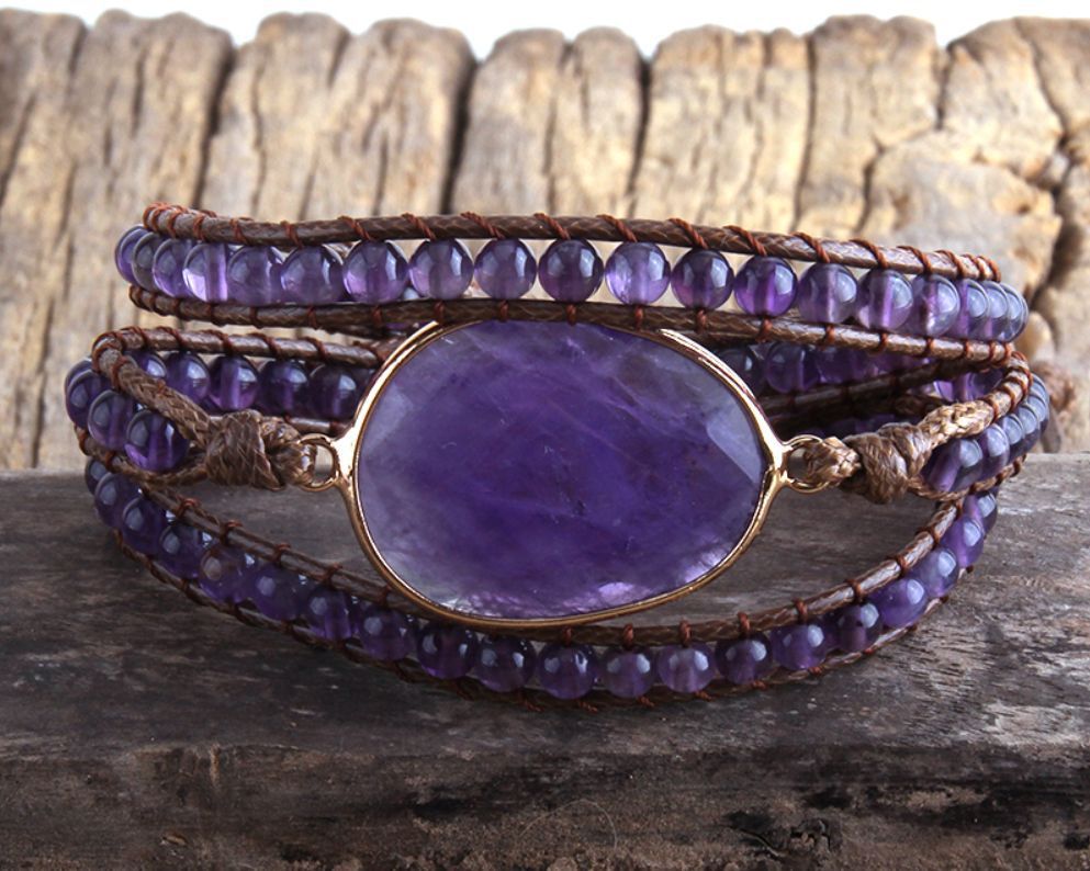 RH Fashion Handma Bohemian Jewelry Boho Bracelet Mixed Natural Stones Charm 5 Strands Wrap Bracelets Gift DropShipping